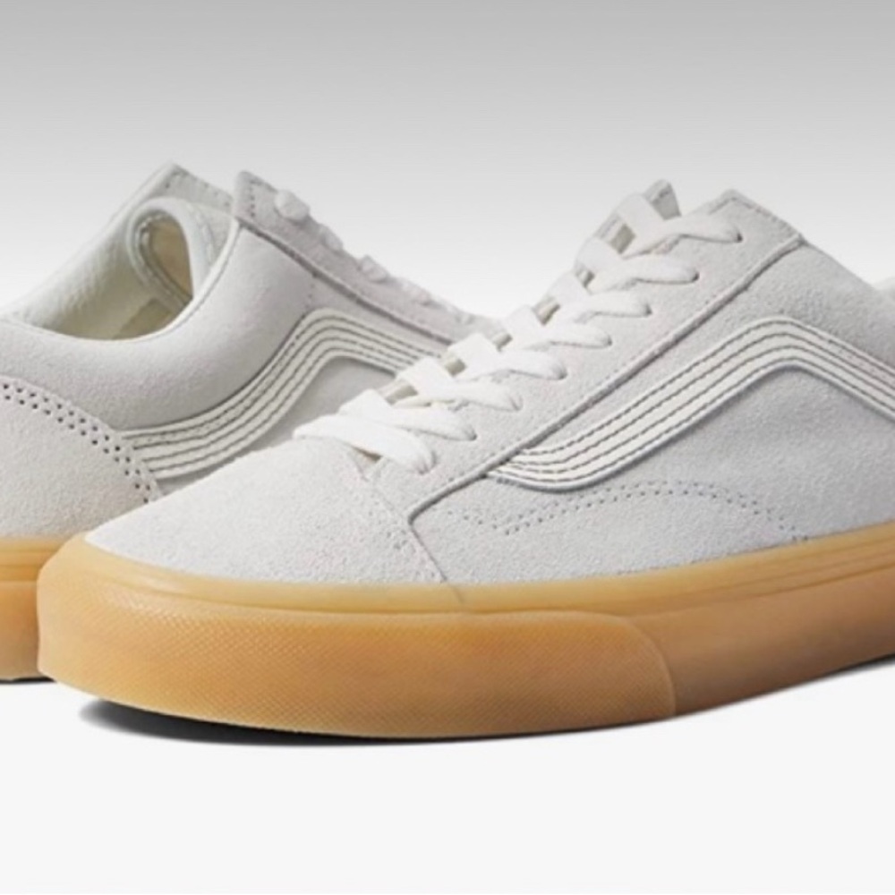 Vans Women’s Marshmallow and Blue Sneakers